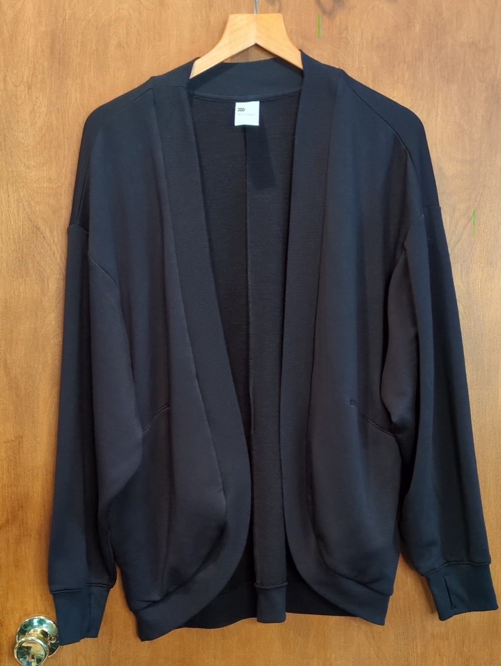 all in motion Jersey Knit Open Front Cardigan In Black Size XS